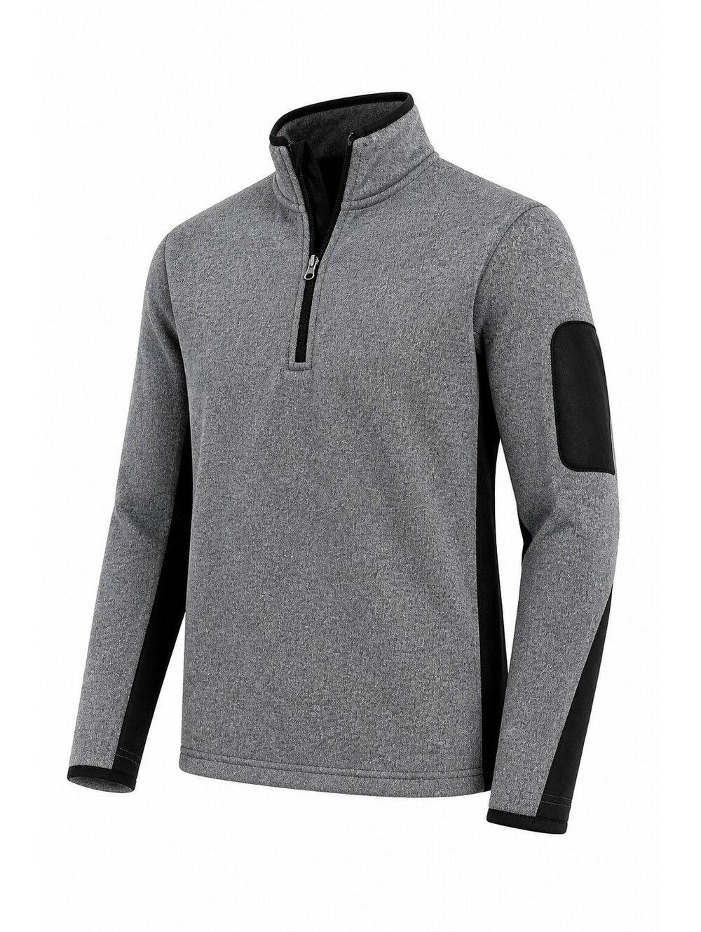 Beverly Hills Polo Club Men's 2XL Gray Quarter-Zip Pullover with Black Accents